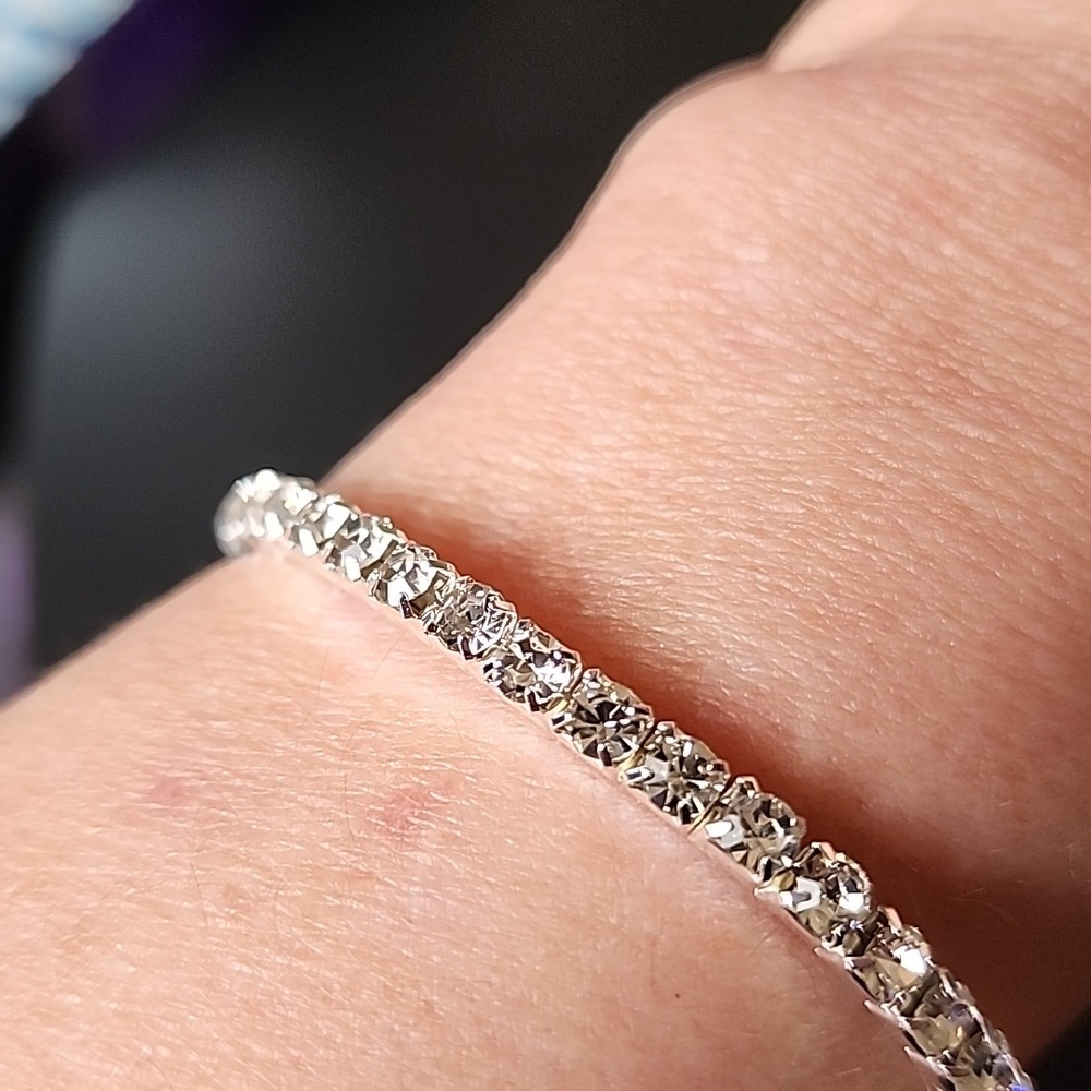 Rhinestone STREACH bracelet VINTAGE STYLE - Picture 3 of 7